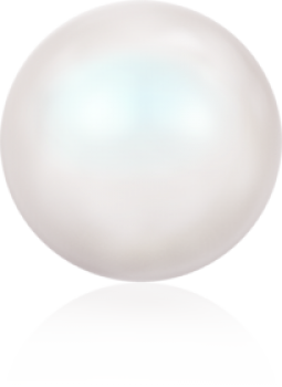 Crystal Prearlescent White Pearl, 6mm